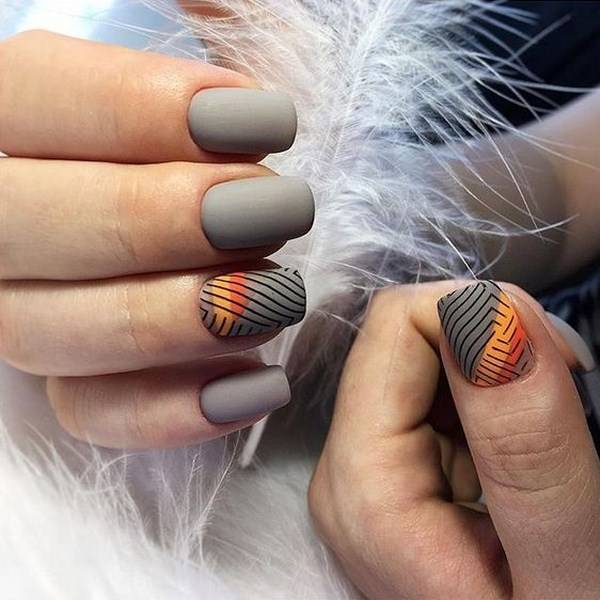 Модный серый маникюр — фото новинки, дизайн ногтей в сером цвете - 1001sovety.ru