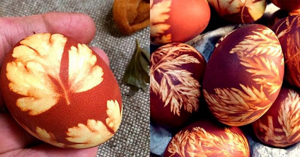 Необычное окрашивание яиц на Пасху подручными средствами - cpykami.ru