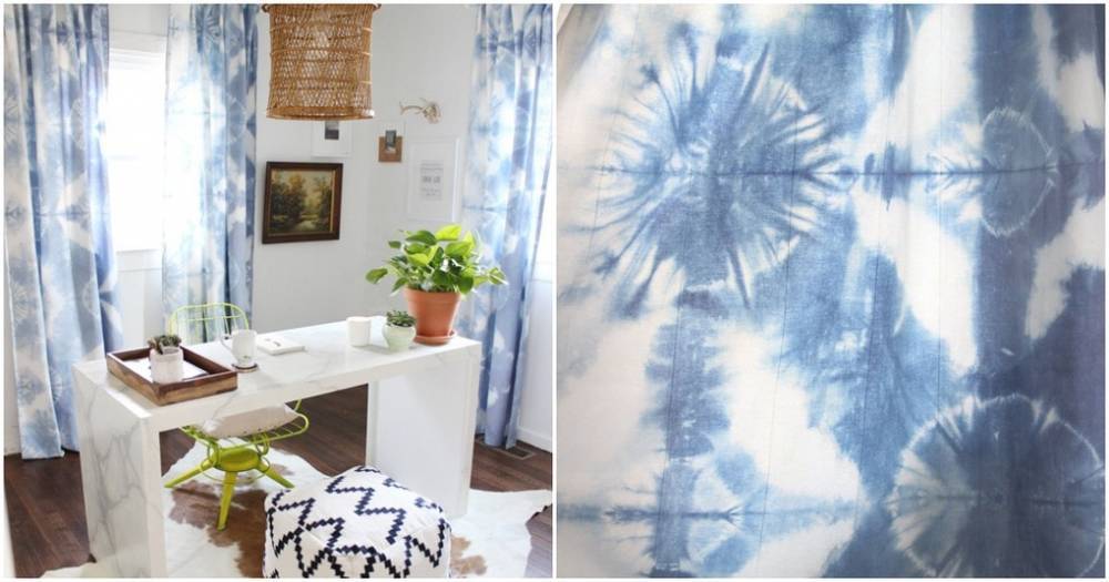 Сложить, свернуть, покрасить: необычный способ оформления штор для дома - cpykami.ru