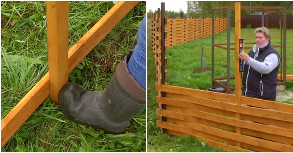Многодетная мать сама построила деревянный плетеный забор: подробный фотоотчет - novate.ru