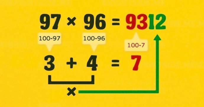 Как умножать двузначные числа с первыми девятками друг на друга в уме - polsov.com