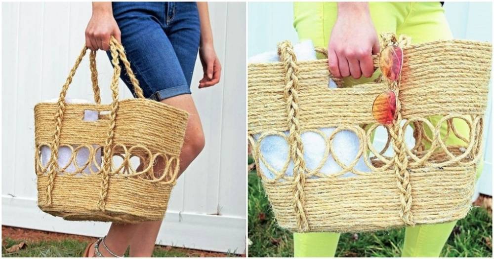 Необычный способ изготовления плетеной сумки с помощью пенопласта - cpykami.ru