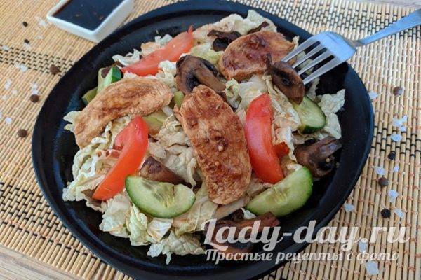 Тайский салат с курицей, рецепт классический очень вкусный - hitrostigizni.ru