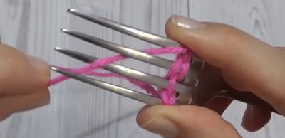 Удивительный трюк с вилкой: крутая идея для ручной вышивки - cpykami.ru