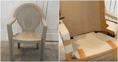 Мастерица очень круто переделала самый простой пластиковый стул - cpykami.ru