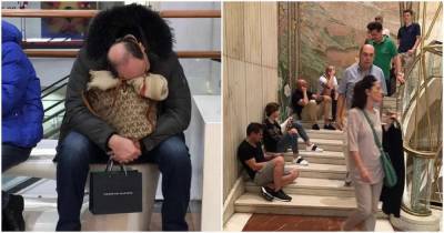 Побеждённые шопингом: 24 мужчины, которые устали ждать своих жён - cpykami.ru