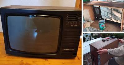 Мужчине достался в наследство старый телевизор. Он удивил всех, преобразив его - cpykami.ru
