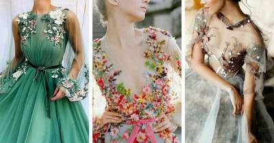 Самые нежные и стильные платья, вышитые цветами - cpykami.ru