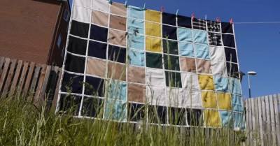Замечательное летнее одеяло из обрезков ткани и шерстяных вещей - cpykami.ru