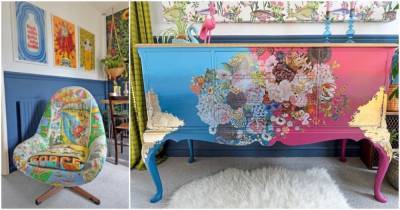 «Чем больше цвета, тем лучше!»: восхитительное преображение старой ненужной мебели - cpykami.ru