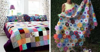 Из разных кусочков ткани — в красоту: чудесные лоскутные одеяла - cpykami.ru