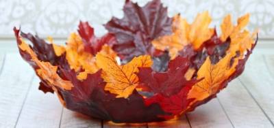 Поделки из осенних листьев своими руками. Делаем красивое блюдо из листьев, которое украсит ваш дом - nashsovetik.ru