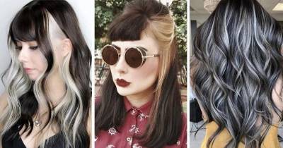 Стильный контрастный окрас — идеальный тренд для тёмных волос - cpykami.ru