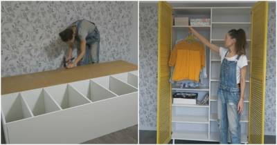 Девушка сама сделала крутой шкаф, лучше и дешевле магазинного - cpykami.ru
