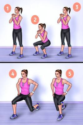 Упражнения, которые помогут оставаться в форме и займут всего 15 минут - all-for-woman.com