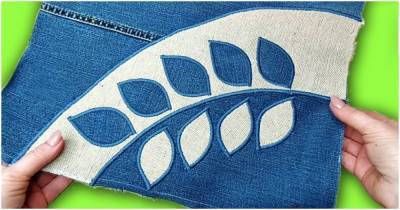 Правильное использования штанины от старых джинсов: вместительная сумка+ крутая аппликация - cpykami.ru