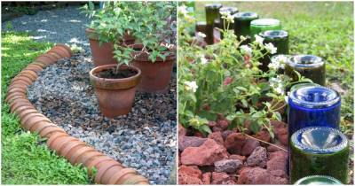 7 нетипичных идей, как украсить садовые бордюры из подручных материалов - novate.ru
