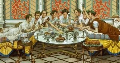 Из-за чего древние римляне возлежали на пирах, принимая пищу - takprosto.cc - Италия