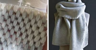 Красивейшее тунисское вязание — идеально для шарфов, пледов, снудов, шапок - cpykami.ru