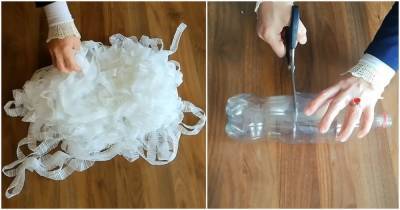 Неожиданный способ использования остатков тюля и пластиковой бутылки для создания уютной обстановки - cpykami.ru