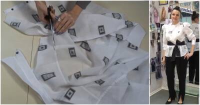 Нарядная блуза из мужской рубашки: эффектная переделка, заслуживающая внимания - cpykami.ru