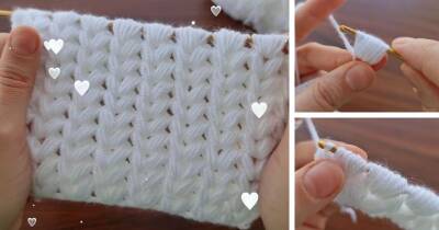 Простая техника тунисского вязания. Красивейший узор крючком для кардиганов, свитеров, шарфов, снудов - cpykami.ru