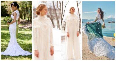 40 сногсшибательных свадебных платьев, которые умелые невесты сделали полностью сами - cpykami.ru