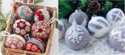 Придумала куда деть остатки пряжи: в этом году елку украшу вязаными новогодними шарами - cpykami.ru