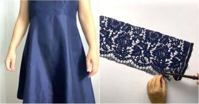 Знакомая швея рассказала, как можно легко удлинить платье на 10 см с помощью красивого кружева - cpykami.ru