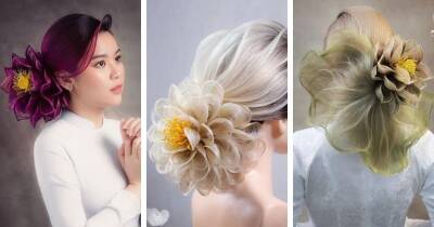Талантливый парикмахер создаёт женские причёски, которые выглядят как распустившиеся цветы - cpykami.ru - Вьетнам