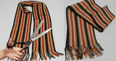 Всего-то шарф, который не носится, и отрез ткани — впечатляющая переделка с минимумом шитья - cpykami.ru