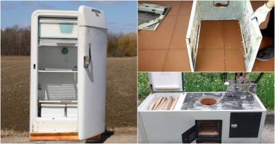 Печь-мангал из старого холодильника: быстрый способ оборудовать зону барбекю - novate.ru