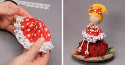 Настолько лёгкая в пошиве куколка, что сделать её сможет каждый. Милейшая кукла из ткани и пряжи - cpykami.ru