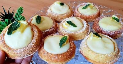Лимонные пирожные со вкусным кремом. Пекутся проще простого, улетают со стола сразу после приготовления - cpykami.ru
