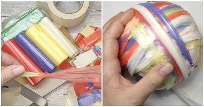 Накупила разноцветных пластиковых пакетов и связала крючком шикарную вещь на лето - cpykami.ru