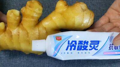 Выдавите немного зубной пасты на имбирь: исключительно эффективное чистящее средство - cpykami.ru - Китай