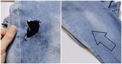 Незаметный способ починить дырку на джинсах. Аккуратная работа, с которой справится новичок - cpykami.ru