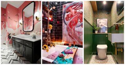 Отличная подборка очень смелых максималистских идей декора ванной комнаты - cpykami.ru