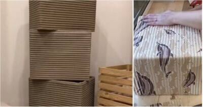 Взяла дешевый коврик для ванной и сделала стильные корзины «под джут» - cpykami.ru