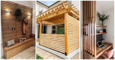 Казалось бы, простые деревянные рейки, а как украшают интерьер и дома и дачного участка - cpykami.ru
