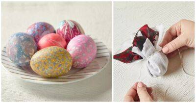 Необычный, но очень красивый способ покраски яиц с помощью галстуков - cpykami.ru