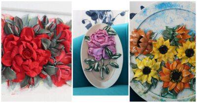 Искусство из штукатурки: прекрасные панно, украшенные объёмными цветами - cpykami.ru