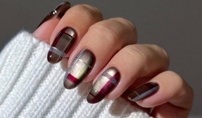 Магнитный маникюр с новогодним вайбом - all-for-woman.com