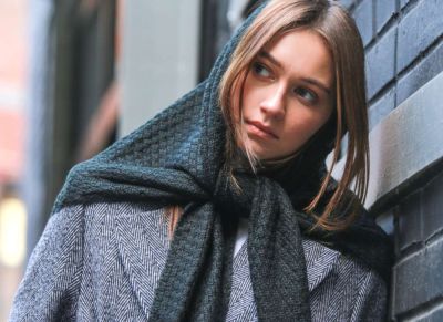 Шерстяная косынка как новый символ зимней женственности - all-for-woman.com