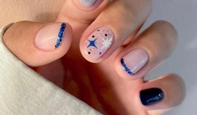 Идеи новогоднего маникюра для коротких ногтей - all-for-woman.com