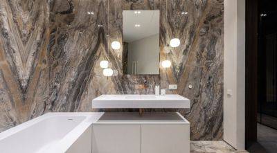 Пол и стены под камень: как использовать крупноформатный керамогранит в ванной - nashsovetik.ru