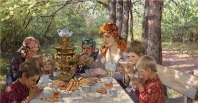 Борис Кустодиев - Живопись. Как русские художники на своих полотнах изображали чаепитие? - shkolazhizni.ru - Россия