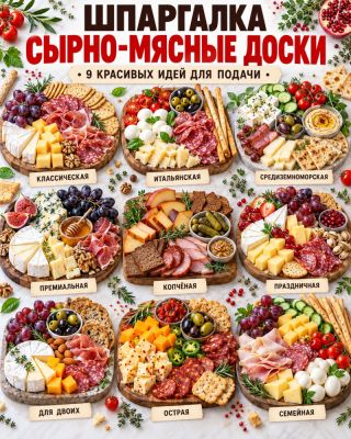 Сырно-мясные доски. 9 красивых идей для подачи. - liveinternet.ru