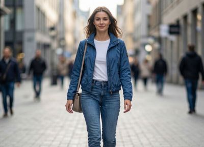 Как и с чем носить ветровку с высоким воротником - all-for-woman.com